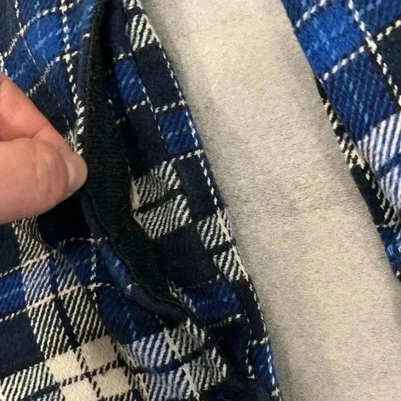 [M]Orvis Blue Plaid Heavyweight Flannel Men Button Down Shirt  Jacket - Picture 8 of 8